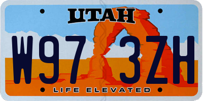 UT license plate W973ZH