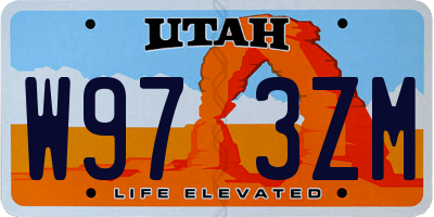 UT license plate W973ZM
