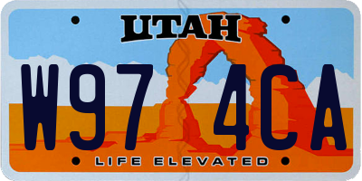 UT license plate W974CA