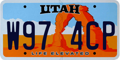 UT license plate W974CP