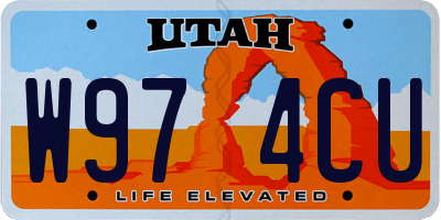 UT license plate W974CU