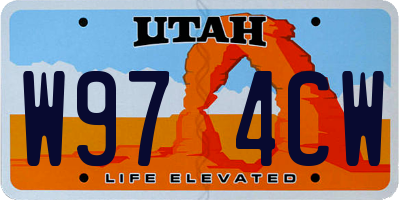 UT license plate W974CW