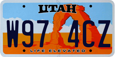 UT license plate W974CZ