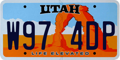 UT license plate W974DP