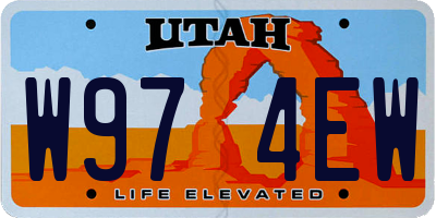 UT license plate W974EW