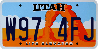 UT license plate W974FJ