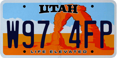UT license plate W974FP