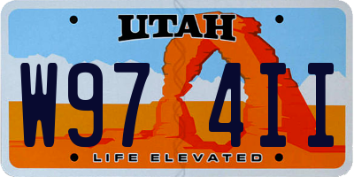 UT license plate W974II