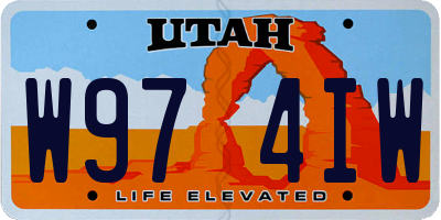 UT license plate W974IW