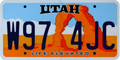 UT license plate W974JC