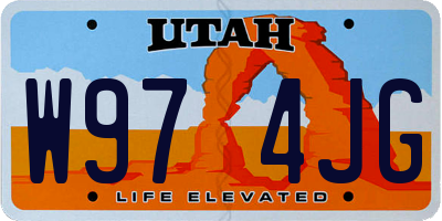 UT license plate W974JG