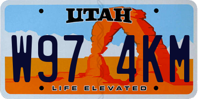 UT license plate W974KM