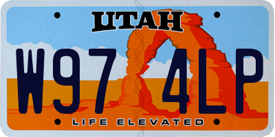UT license plate W974LP