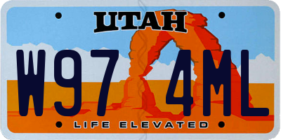UT license plate W974ML