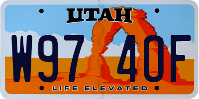 UT license plate W974OF