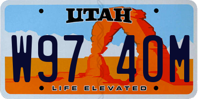 UT license plate W974OM
