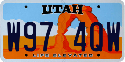 UT license plate W974QW