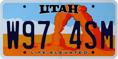 UT license plate W974SM