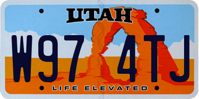 UT license plate W974TJ