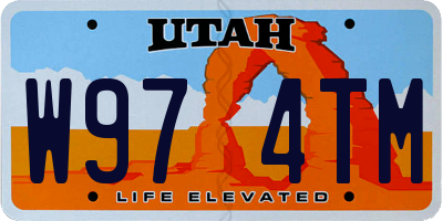 UT license plate W974TM