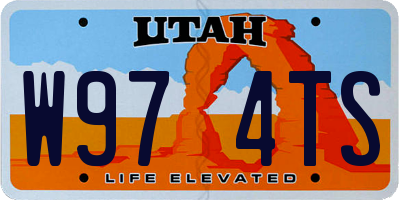 UT license plate W974TS