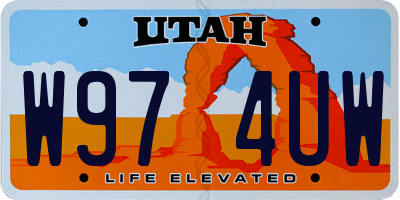 UT license plate W974UW