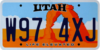 UT license plate W974XJ