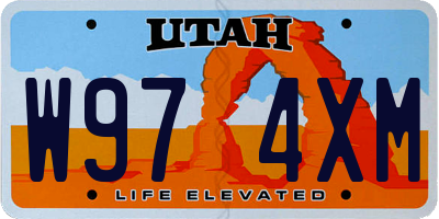 UT license plate W974XM