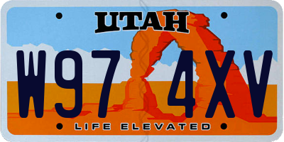 UT license plate W974XV