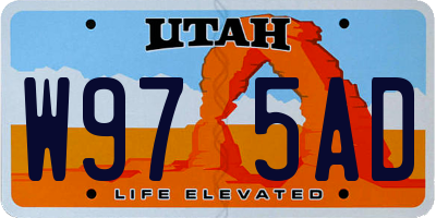 UT license plate W975AD