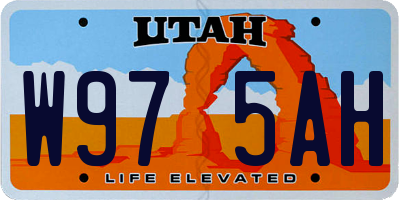 UT license plate W975AH