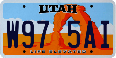 UT license plate W975AI
