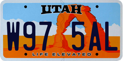 UT license plate W975AL