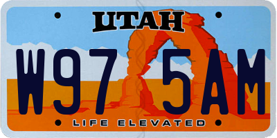 UT license plate W975AM