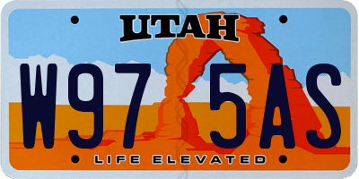 UT license plate W975AS