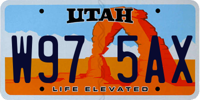 UT license plate W975AX