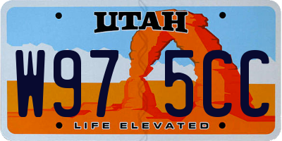 UT license plate W975CC