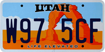 UT license plate W975CF