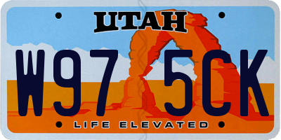 UT license plate W975CK