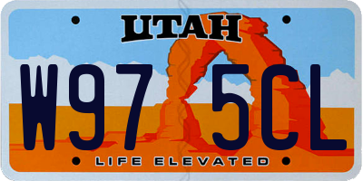 UT license plate W975CL
