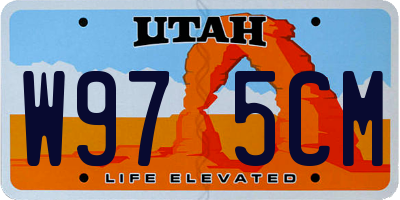 UT license plate W975CM