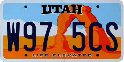 UT license plate W975CS