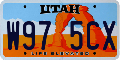 UT license plate W975CX