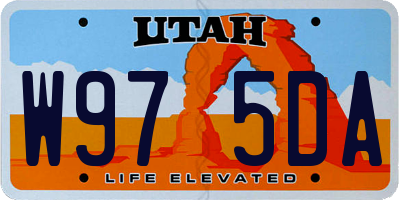 UT license plate W975DA