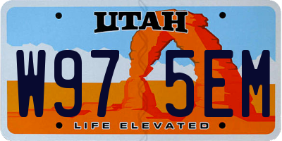 UT license plate W975EM