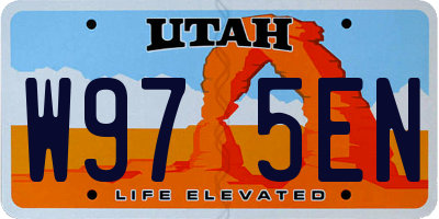 UT license plate W975EN