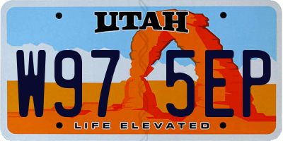 UT license plate W975EP