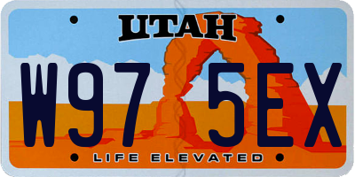 UT license plate W975EX
