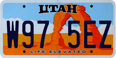 UT license plate W975EZ