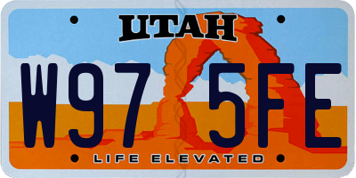 UT license plate W975FE